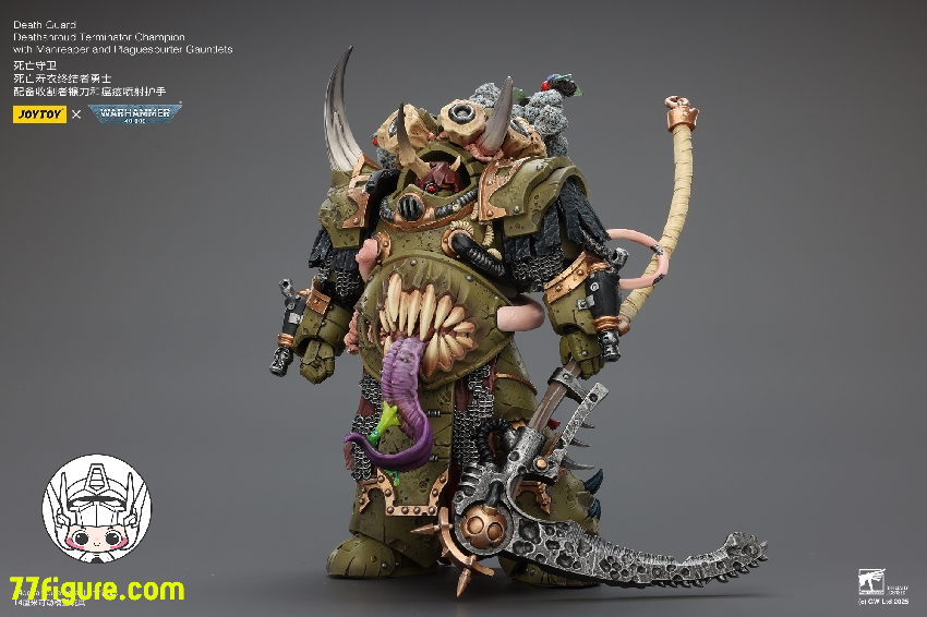 【予約商品】ジョイトイ JoyToy Source 1/18 『ウォーハンマー40K』デスガード デスシュラウド・ターミネーター・チャンピオン マンリーパーとプレイグスパーター・ガントレット付き 塗装済み可動フィギュア