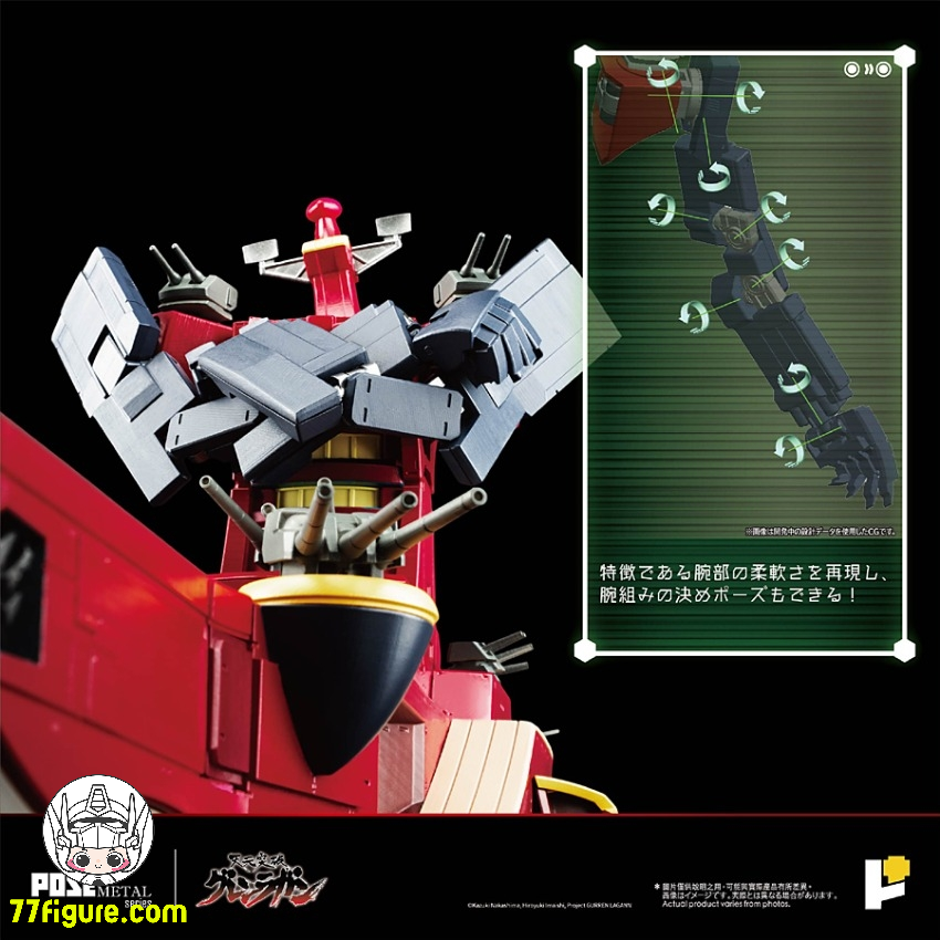 【予約商品】Pose Toy Pose+ メタル シリーズ 天元突破グレンラガン 大グレン 塗装済み可動フィギュア