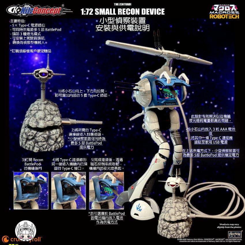 【品切れ】KitzConcept 1/72 『超時空要塞マクロス』偵察ポッド 塗装済み可動フィギュア