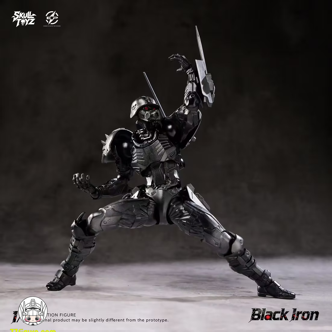 【予約商品】Skull Toyz x Snake 1/12 ブラックアイアン サイバー・チーム 塗装済み可動フィギュア