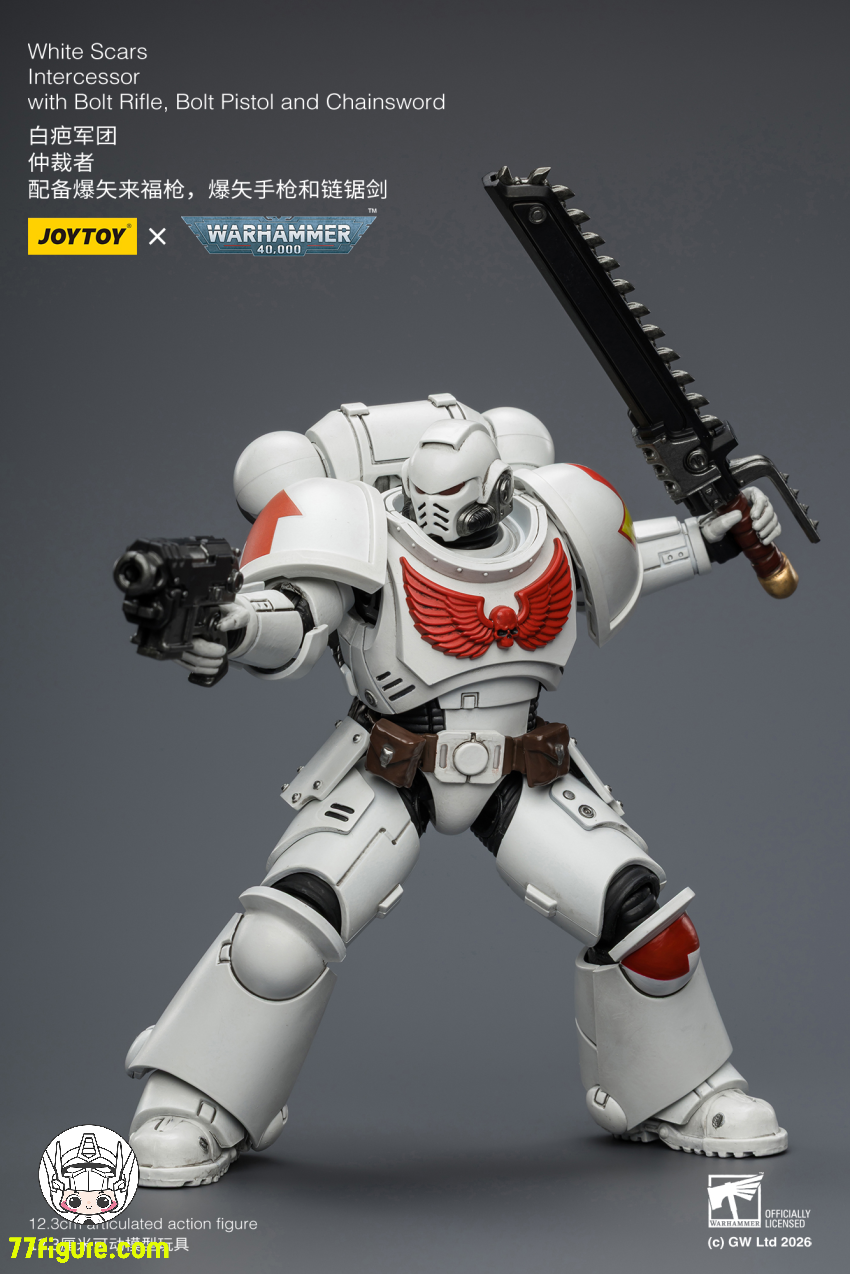 【予約商品】ジョイトイ JoyToy Source 1/18 『ウォーハンマー40K』ホワイト スカーズ インターセッサー ボルトライフル ボルトピストル チェーンソード付き 塗装済み可動フィギュア