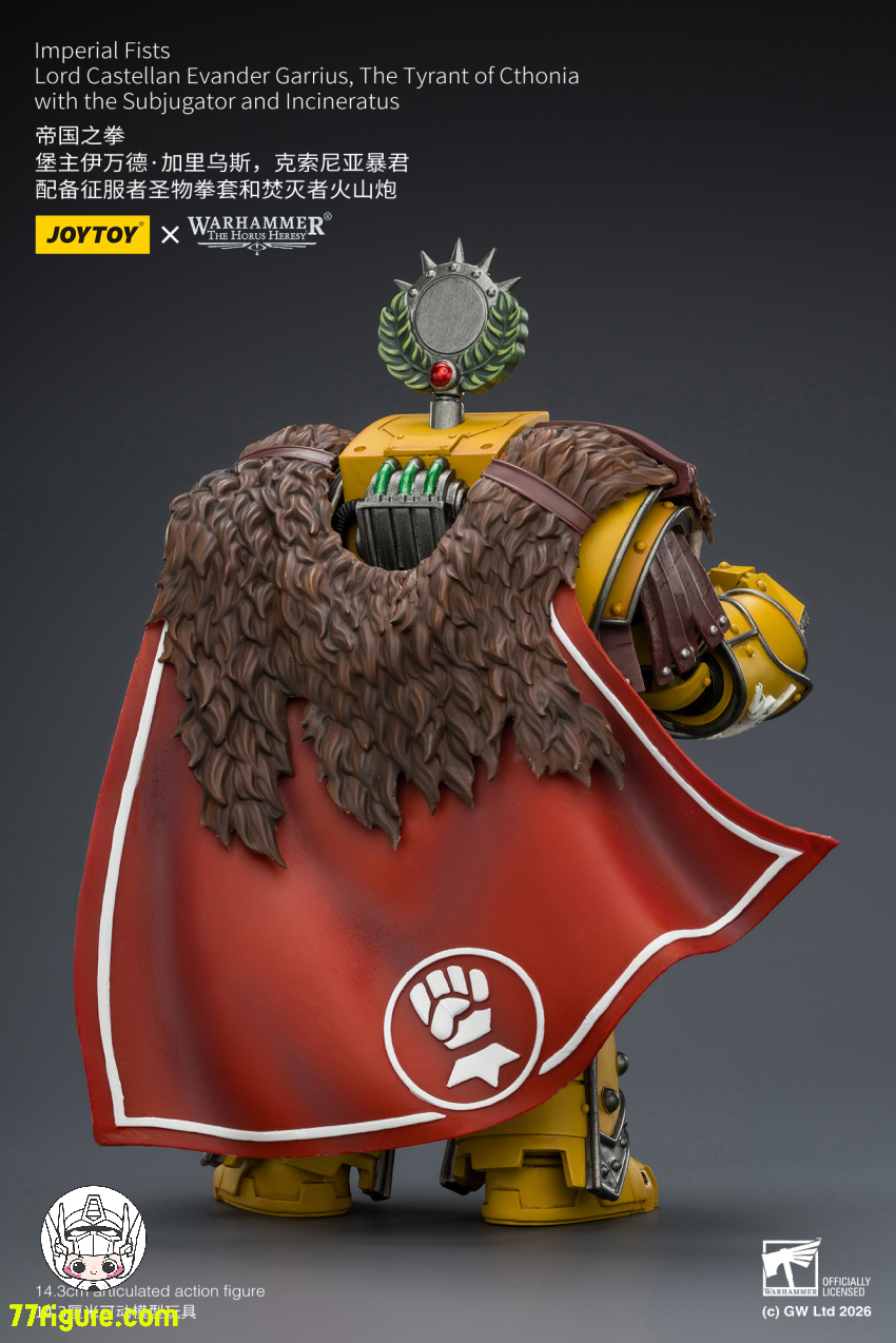 ジョイトイ JoyToy Source 1/18『ウォーハンマー ホルスの異端』インペリアル・フィスト ロード・カステラン エヴァンダー・ガリウス コソニアの暴君 塗装済み可動フィギュア