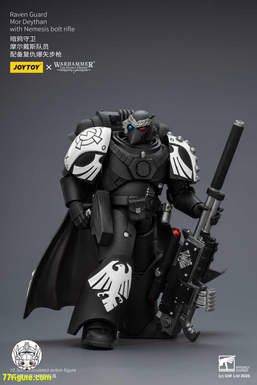 【予約受付終了】ジョイトイ JoyToy Source 1/18『ウォーハンマー ホルスの異端』レイヴンガード モー デイサン ネメシスボルトライフル付き 塗装済み可動フィギュア