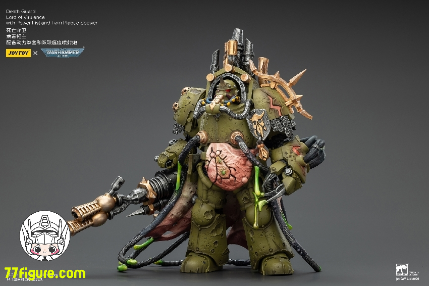 【予約商品】ジョイトイ JoyToy Source 1/18 『ウォーハンマー40K』デスガード ロードのヴィラレンス パワーフィストとツイン プレイグ スピューア付き 塗装済み可動フィギュア