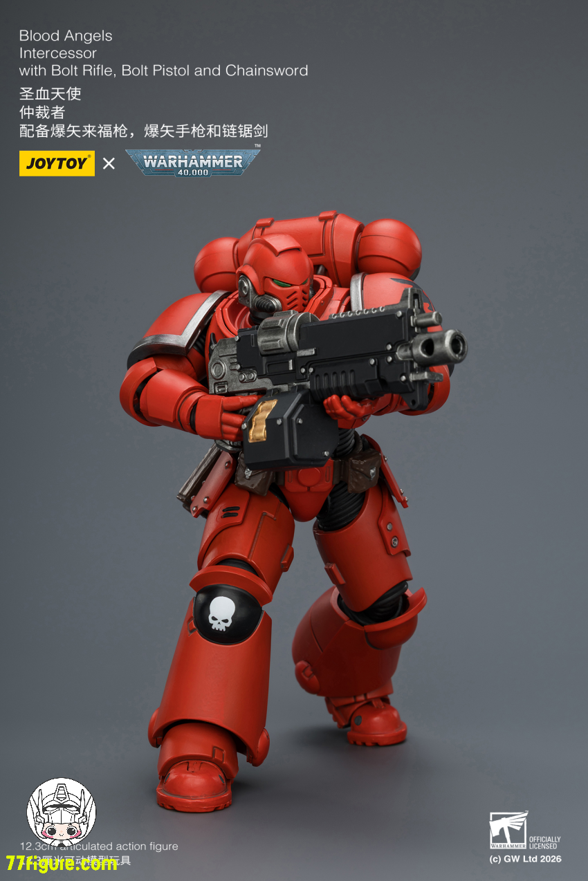 【予約商品】ジョイトイ JoyToy Source 1/18 『ウォーハンマー40K』ブラッド エンジェル インターセッサー ボルトライフル ボルトピストル チェーンソード付き 塗装済み可動フィギュア