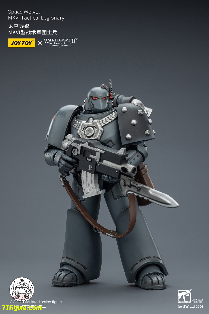 【品切れ】ジョイトイ JoyToy Source 1/18 『ウォーハンマー ホルスの異端』スペース ウルブズ MKVI タクティカル レジオナリー 塗装済み可動フィギュア