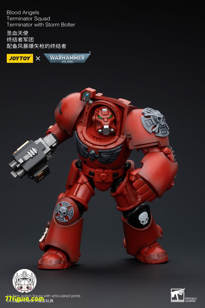 【先行販売】ジョイトイ JoyToy Source 1/18 『ウォーハンマー40K』ブラッド エンジェルズ ターミネーター分隊 ターミネーター ストーム ボルター付き 塗装済み可動フィギユア