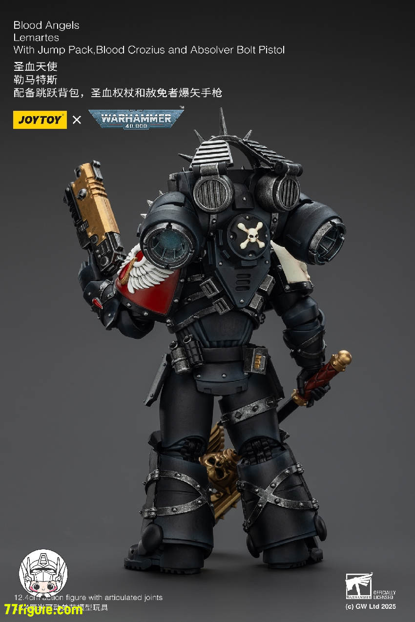 【予約商品】ジョイトイ JoyToy Source 1/18 『ウォーハンマー40K』ブラッド エンジェル レマルテス ジャンプパック、ブラッドクロジウス、アブソルバーボルトピストル付き 塗装済み可動フィギュア