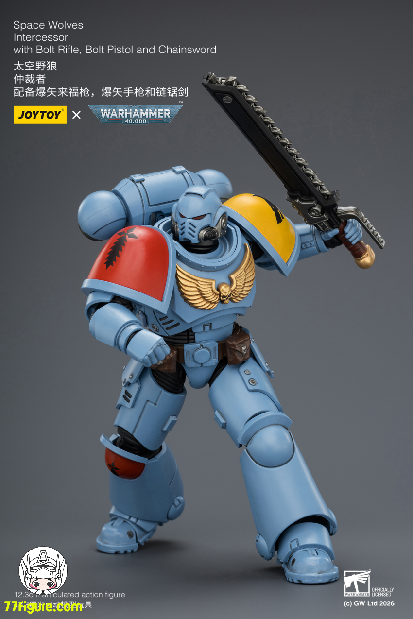 【予約商品】ジョイトイ JoyToy Source 1/18 『ウォーハンマー40K』スペース ウルフ インターセッサー ボルトライフル ボルトピストル チェーンソード付き 塗装済み可動フィギュア