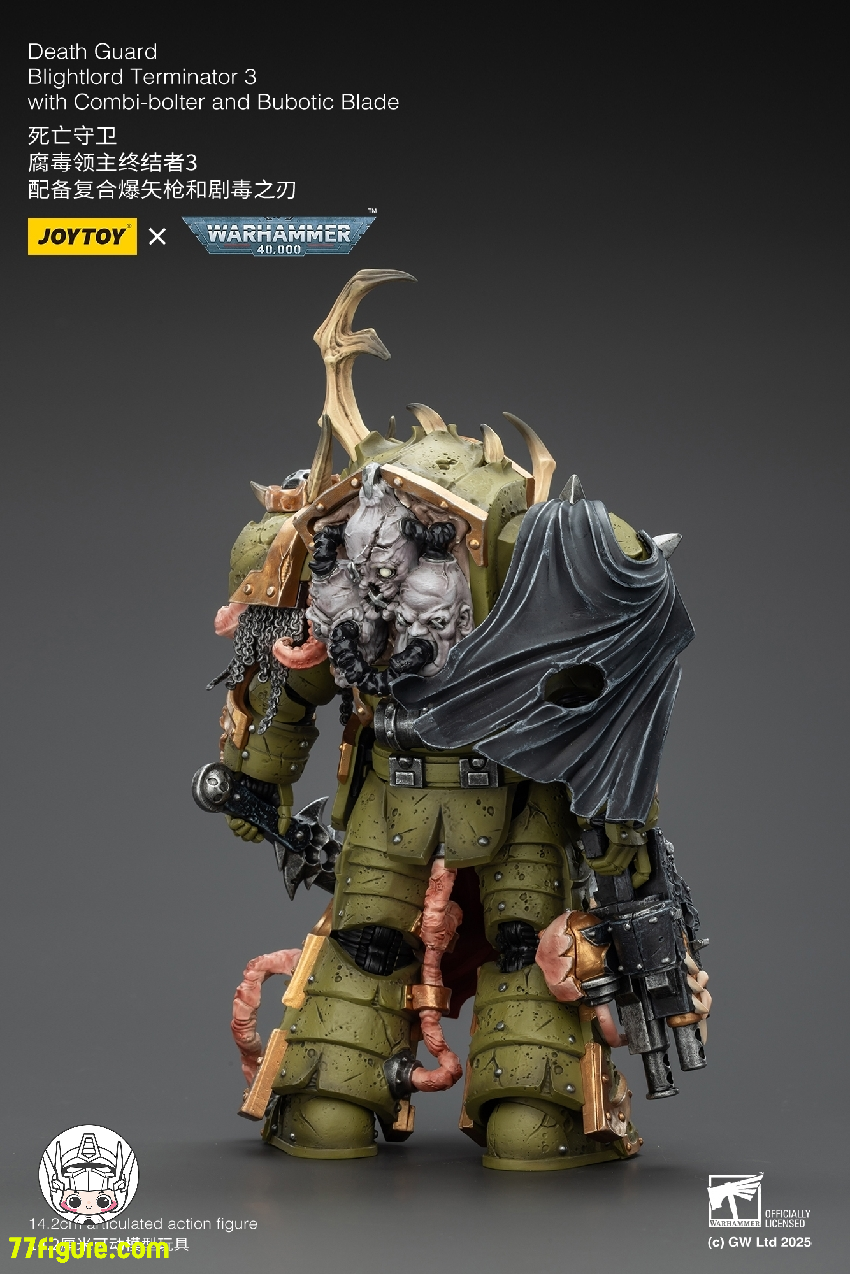 【品切れ】ジョイトイ JoyToy Source 1/18 『ウォーハンマー40K』デスガード ブライトロード ターミネーター3 コンビボルターとブボティックブレード付き 塗装済み可動フィギュア