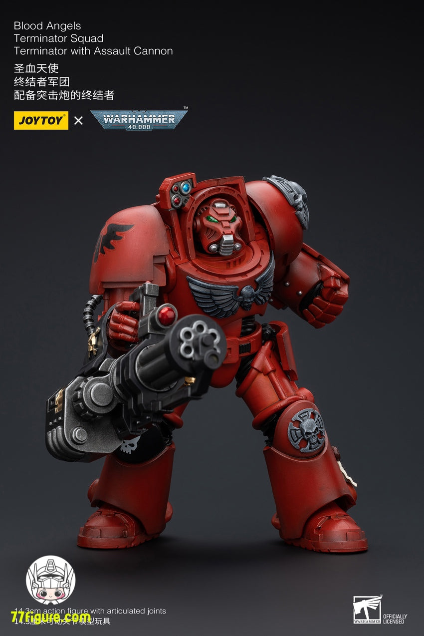 【先行販売】ジョイトイ JoyToy Source 1/18 『ウォーハンマー40K』ブラッド エンジェルズ ターミネーター分隊 ターミネーター アサルト キャノン付き 塗装済み可動フィギユア