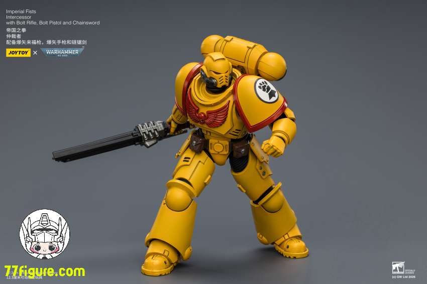 【予約商品】ジョイトイ JoyToy Source 1/18 『ウォーハンマー40K』インペリアル フィスト インターセッサー ボルトライフル ボルトピストル チェーンソード付き 塗装済み可動フィギュア
