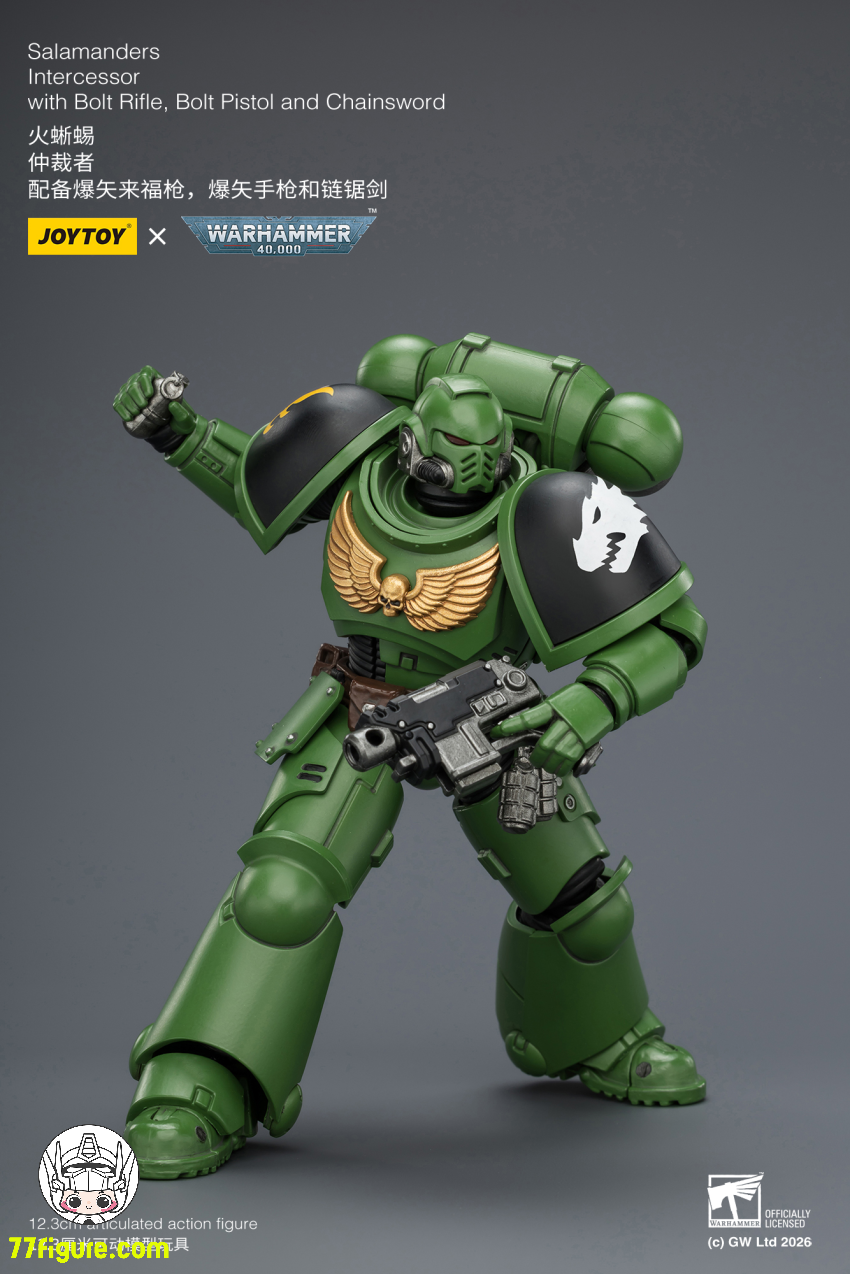 【予約商品】ジョイトイ JoyToy Source 1/18 『ウォーハンマー40K』サンショウウオ インターセッサー ボルトライフル ボルトピストル チェーンソード付き 塗装済み可動フィギュア