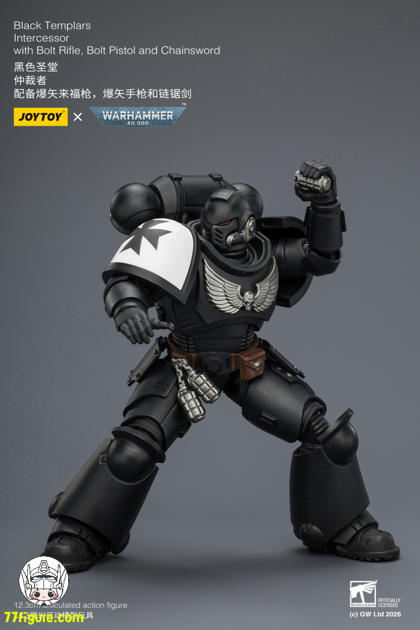 【予約商品】ジョイトイ JoyToy Source 1/18 『ウォーハンマー40K』ブラックテンプラー インターセッサー ボルトライフル ボルトピストル チェーンソード付き 塗装済み可動フィギュア