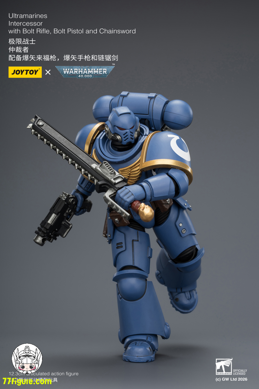【予約商品】ジョイトイ JoyToy Source 1/18 『ウォーハンマー40K』ウルトラマリーンズ インターセッサー ボルトライフル ボルトピストル チェーンソード付き 塗装済み可動フィギュア