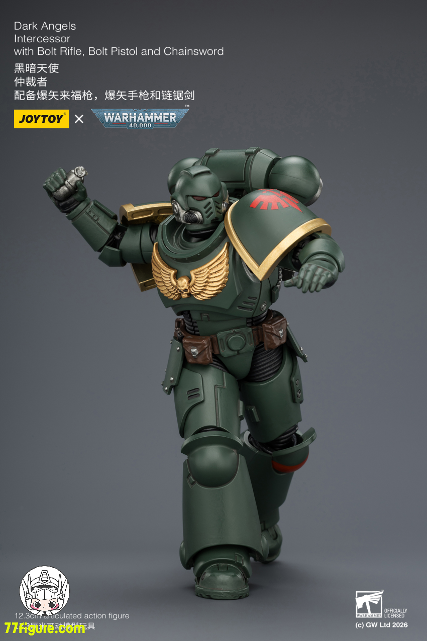 【予約商品】ジョイトイ JoyToy Source 1/18 『ウォーハンマー40K』ダークエンジェル インターセッサー ボルトライフル ボルトピストル チェーンソード付き 塗装済み可動フィギュア