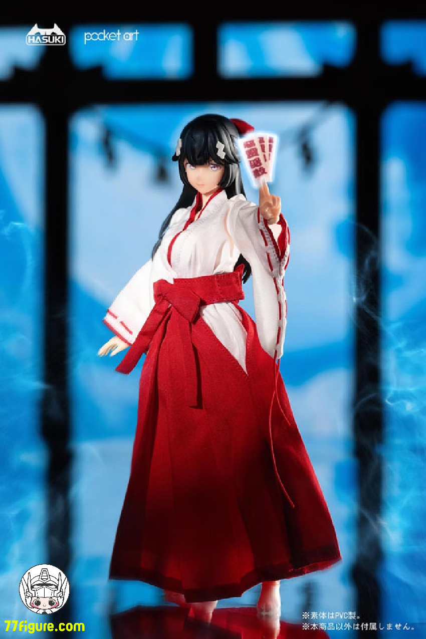 HASUKI 1/12 PA005 「Pocket Art」退魔巫女 ツバキ 塗装済み可動 HASUKI 1/12 PA005 「Pocket Art」退魔巫女 ツバキ 塗装済み可動