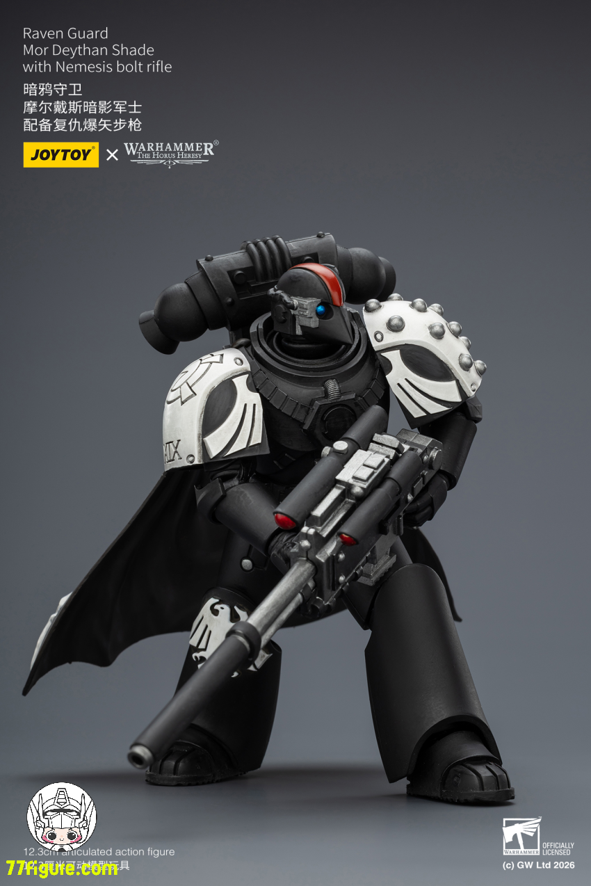 【品切れ】ジョイトイ JoyToy Source 1/18『ウォーハンマー ホルスの異端』レイヴンガード モー デイサン シェード ネメシスボルトライフル付き 塗装済み可動フィギュア