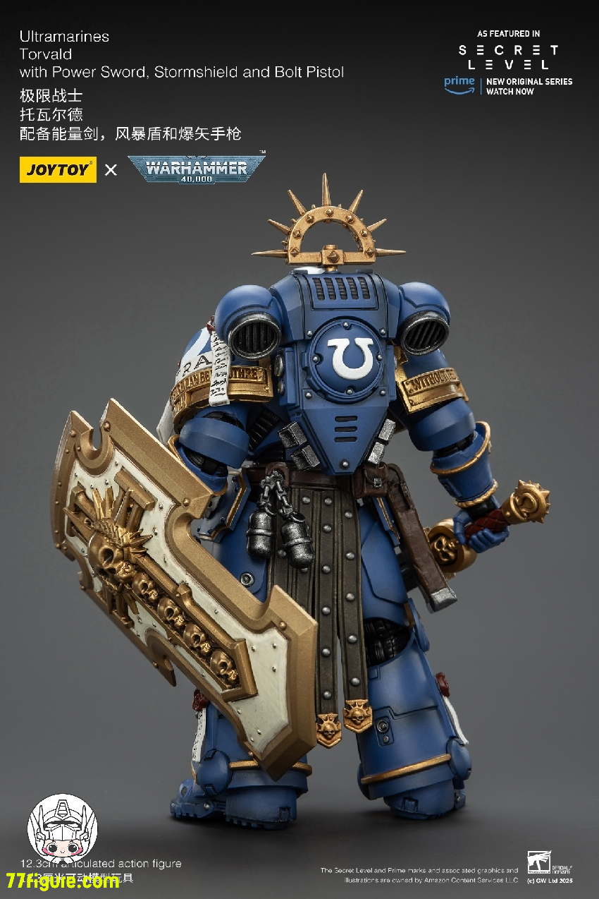 【予約商品】ジョイトイ JoyToy Source 1/18 『ウォーハンマー40K』ウルトラマリーンズ トルヴァルド パワーソード ストームシールドとボルトピストル付き 塗装済み可動フィギュア
