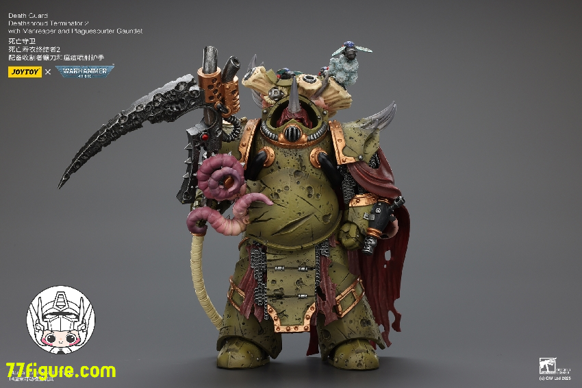 【予約商品】ジョイトイ JoyToy Source 1/18 『ウォーハンマー40K』デスガード デスシュラウド・ターミネーター2 マンリーパーとプレイグスパーター・ガントレット付き 塗装済み可動フィギュア