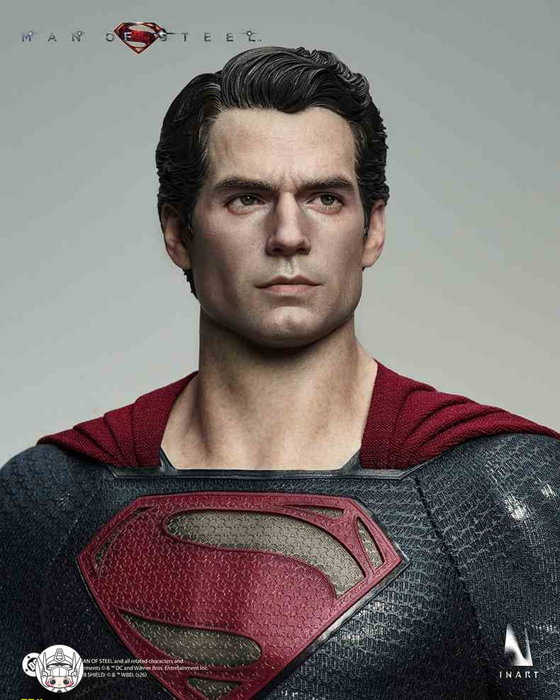 【予約商品】INART 1/6 AgA042 スーパーマン：マン・オブ・スティール スーパーマン ダブルヘッドスカルプトVer. 塗装済み可動フィギュア