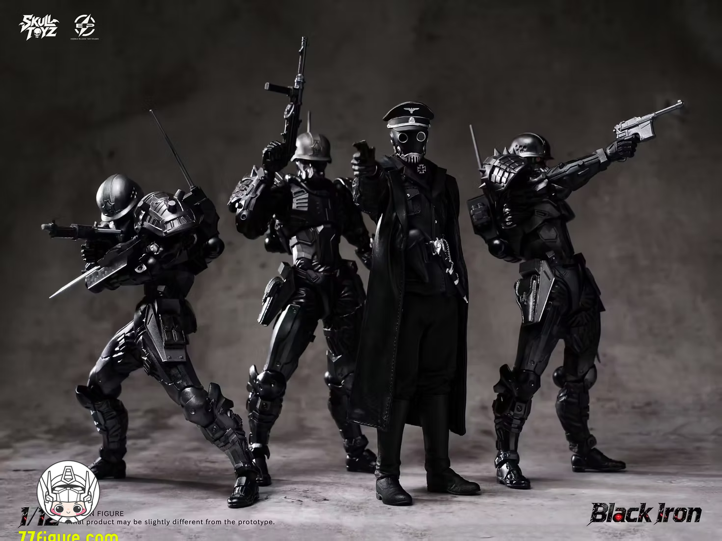 【予約商品】Skull Toyz x Snake 1/12 ブラックアイアン クラシック・チーム 塗装済み可動フィギュア