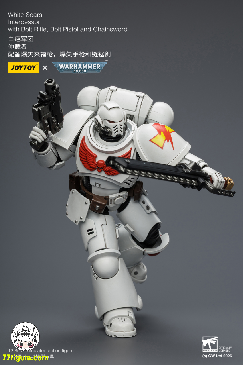 【予約商品】ジョイトイ JoyToy Source 1/18 『ウォーハンマー40K』ホワイト スカーズ インターセッサー ボルトライフル ボルトピストル チェーンソード付き 塗装済み可動フィギュア