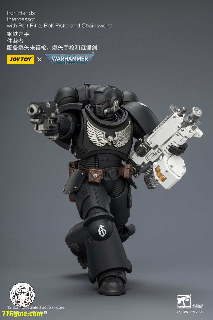 【予約商品】ジョイトイ JoyToy Source 1/18 『ウォーハンマー40K』アイアンハンズ インターセッサー ボルトライフル ボルトピストル チェーンソード付き 塗装済み可動フィギュア