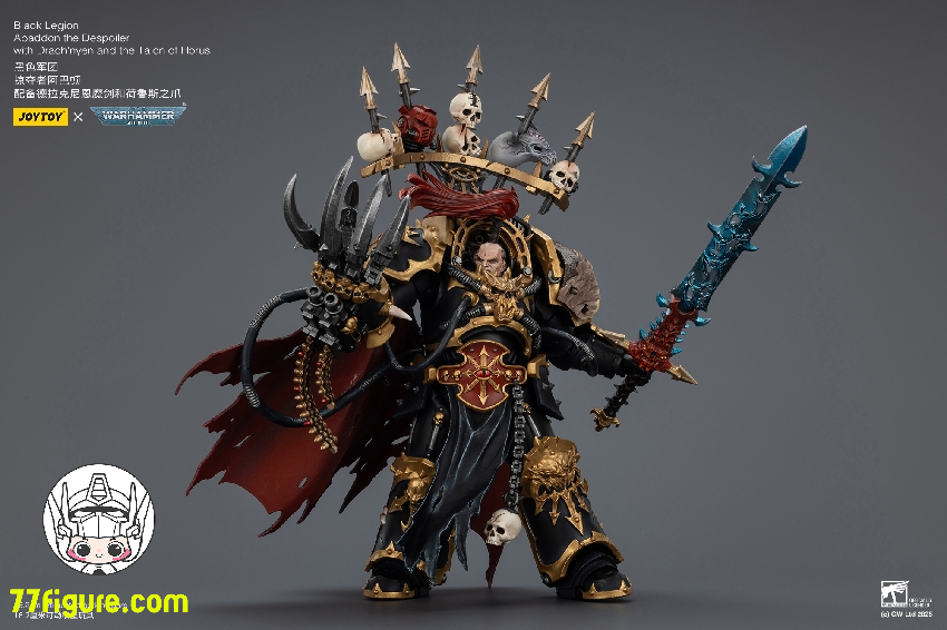 【予約商品】ジョイトイ JoyToy Source 1/18 『ウォーハンマー40K』ブラック・レギオン アバドン・ザ・デスポイラー ドラクニエンとホルスの爪付き 塗装済み可動フィギュア
