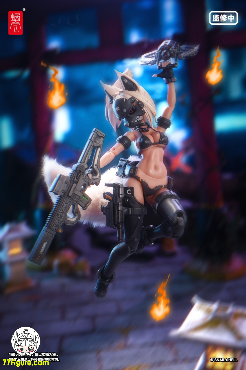 【先行販売】蝸之殻(スネイルシェル)  1/12 タクティカル マスク 水着 キツネ娘 塗装済み可動フィギュア