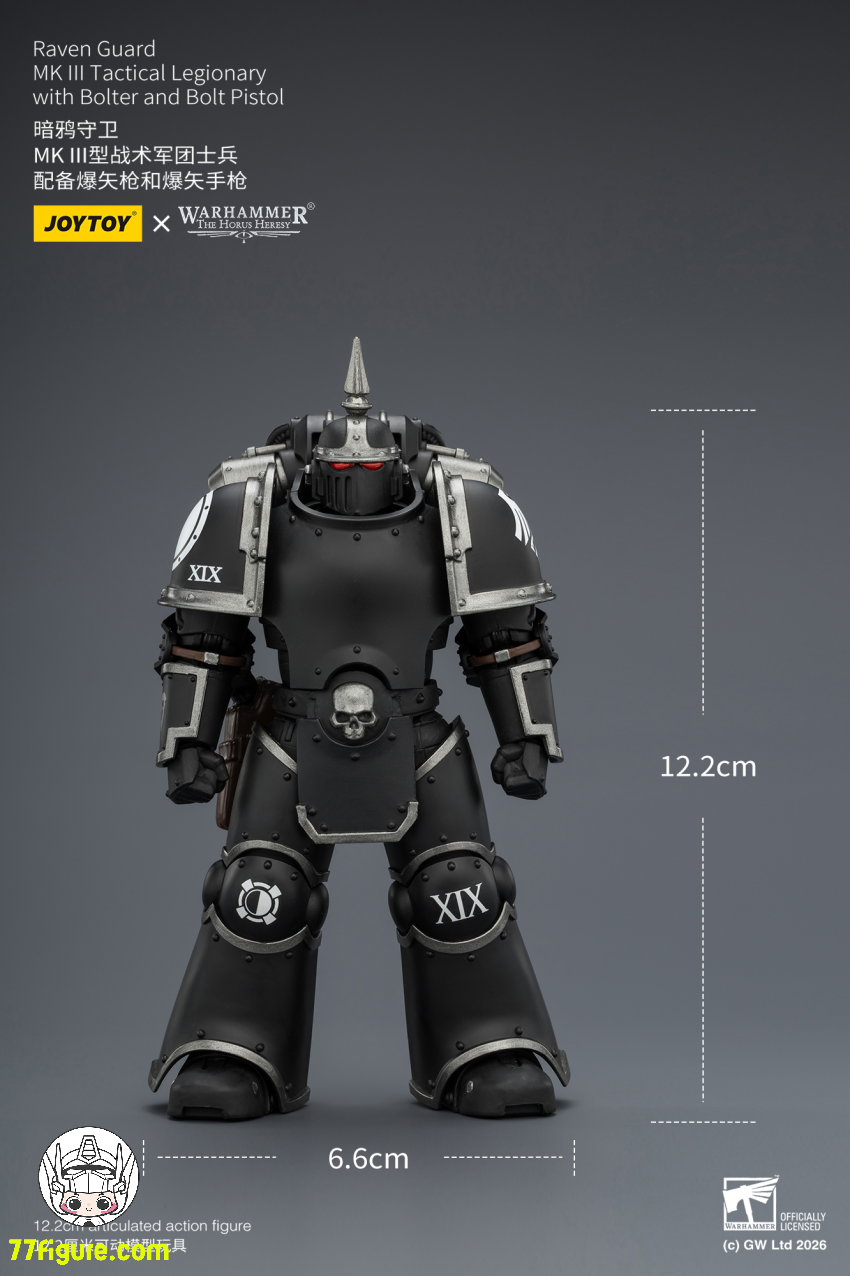 【予約商品】ジョイトイ JoyToy Source 1/18『ウォーハンマー ホルスの異端』レイヴンガード MK III タクティカル レジオナリー ボルトガンとボルトピストル付き 塗装済み可動フィギュア