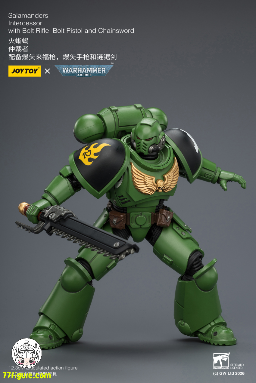【予約商品】ジョイトイ JoyToy Source 1/18 『ウォーハンマー40K』サンショウウオ インターセッサー ボルトライフル ボルトピストル チェーンソード付き 塗装済み可動フィギュア