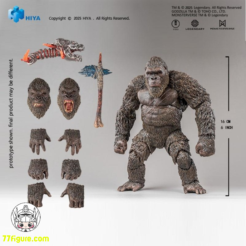 【予約商品】Hiya Toys EBG0241 Exquisite Basic シリーズ ゴジラ VS. コング コング2.0 塗装済み可動フィギュア