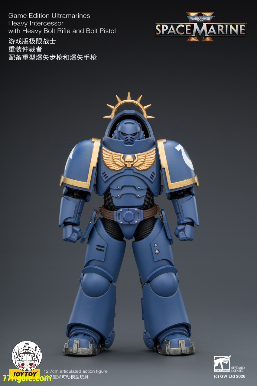 【予約商品】ジョイトイ JoyToy Source 1/18 『ウォーハンマー40K』ゲームエディション ウルトラマリーンズ ヘビーインターセッサー ヘビーボルトライフルとボルトピストル付き 塗装済み可動フィギュア