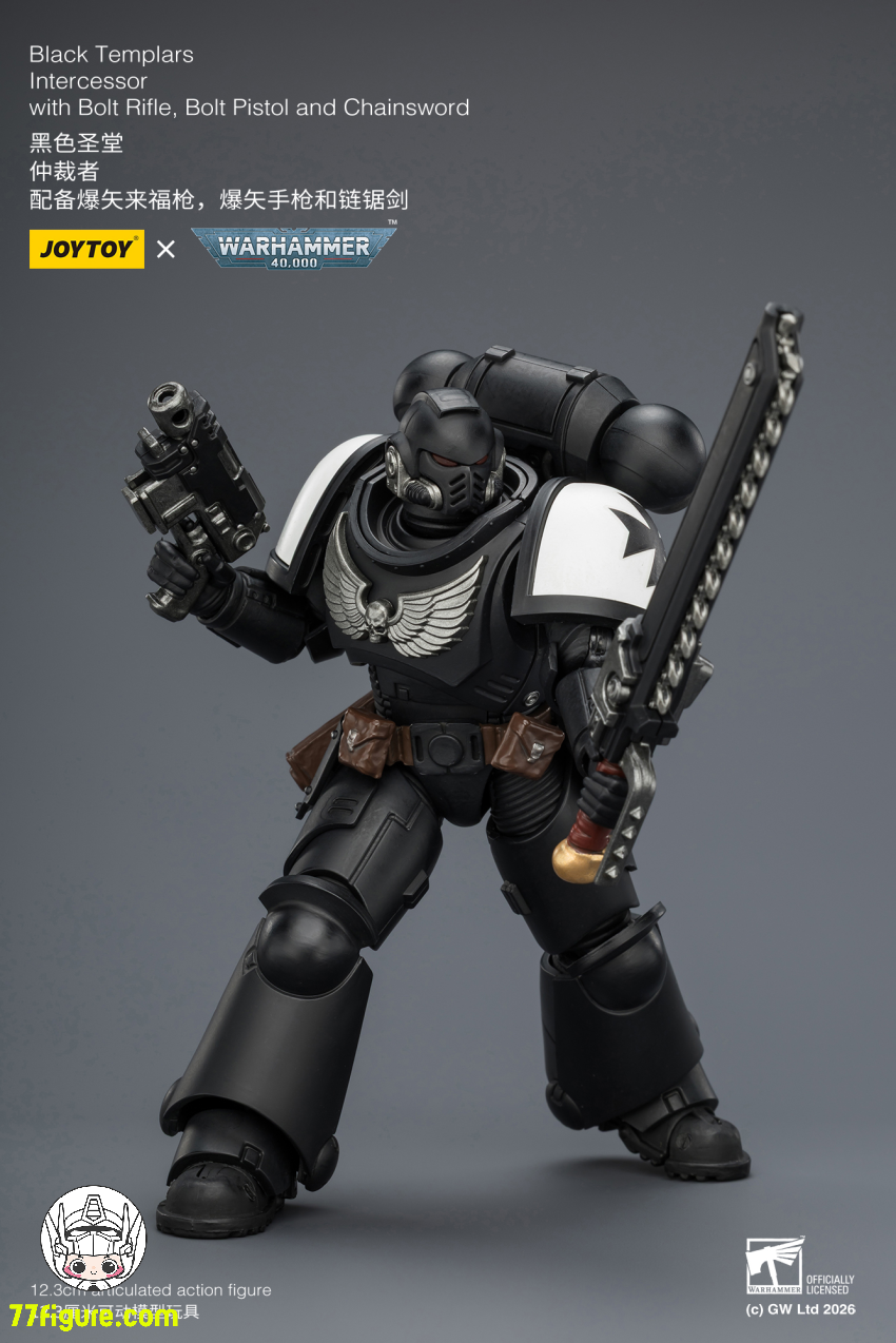 【予約商品】ジョイトイ JoyToy Source 1/18 『ウォーハンマー40K』ブラックテンプラー インターセッサー ボルトライフル ボルトピストル チェーンソード付き 塗装済み可動フィギュア