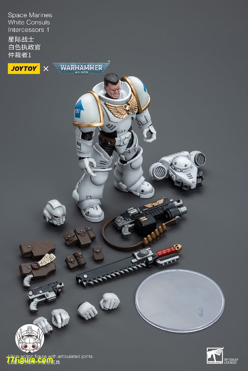 ジョイトイ JoyToy Source 1/18 『ウォーハンマー40K』スペースマリーン ホワイトコンスル インターセッサーズ 1 塗装済み可動フィギュア