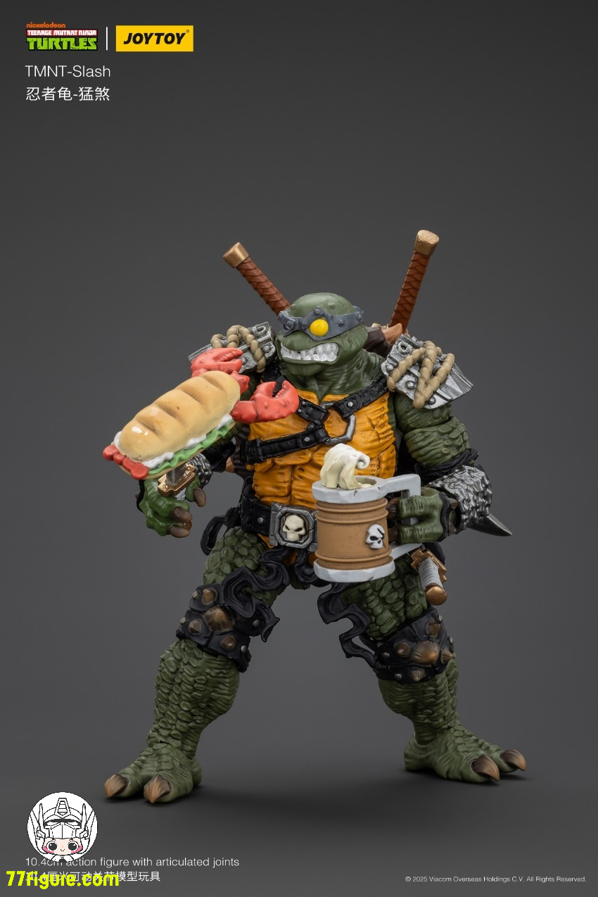 【先行販売】JoyToy 1/18 ティーンエイジ  ミュータント ニンジャ タートルズ 『TMNT 』スラッシュ 塗装済み可動フィギュア