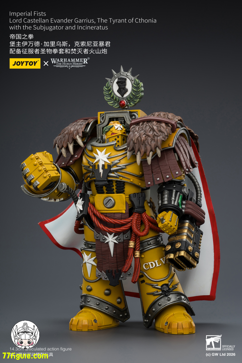 ジョイトイ JoyToy Source 1/18『ウォーハンマー ホルスの異端』インペリアル・フィスト ロード・カステラン エヴァンダー・ガリウス コソニアの暴君 塗装済み可動フィギュア