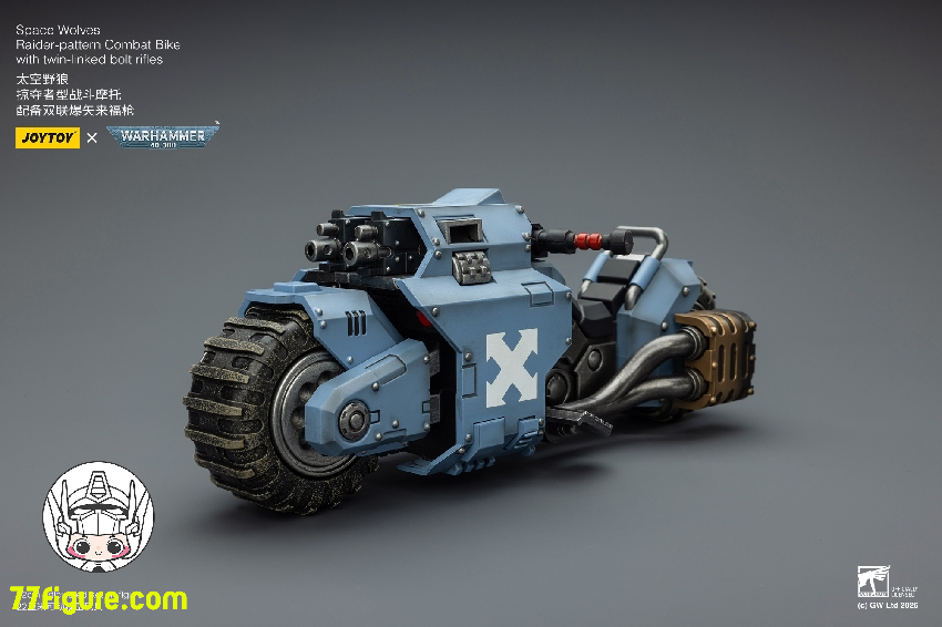 【予約商品】ジョイトイ JoyToy Source 1/18 『ウォーハンマー40K』スペースウルフ レイダーパターン コンバットバイク ツインリンクド・ボルトライフル付き