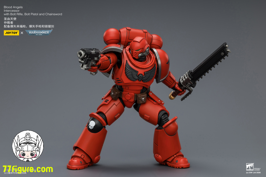 【予約商品】ジョイトイ JoyToy Source 1/18 『ウォーハンマー40K』ブラッド エンジェル インターセッサー ボルトライフル ボルトピストル チェーンソード付き 塗装済み可動フィギュア