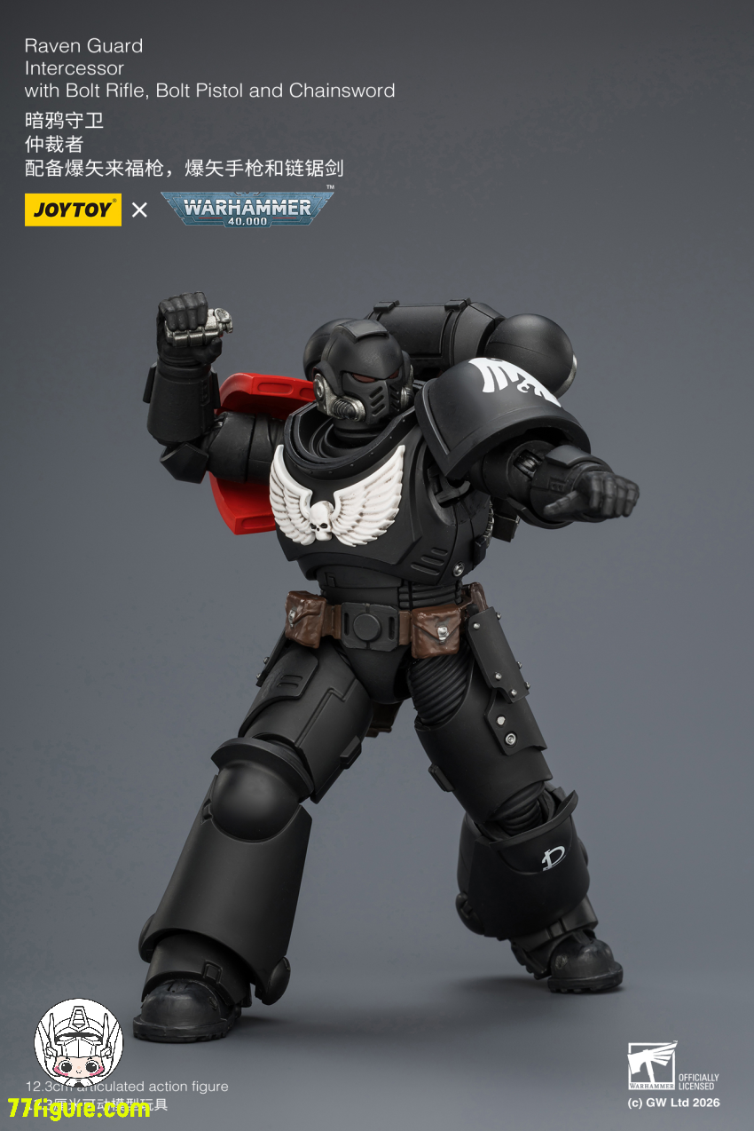 【予約商品】ジョイトイ JoyToy Source 1/18 『ウォーハンマー40K』レイヴンガード インターセッサー ボルトライフル ボルトピストル チェーンソード付き 塗装済み可動フィギュア