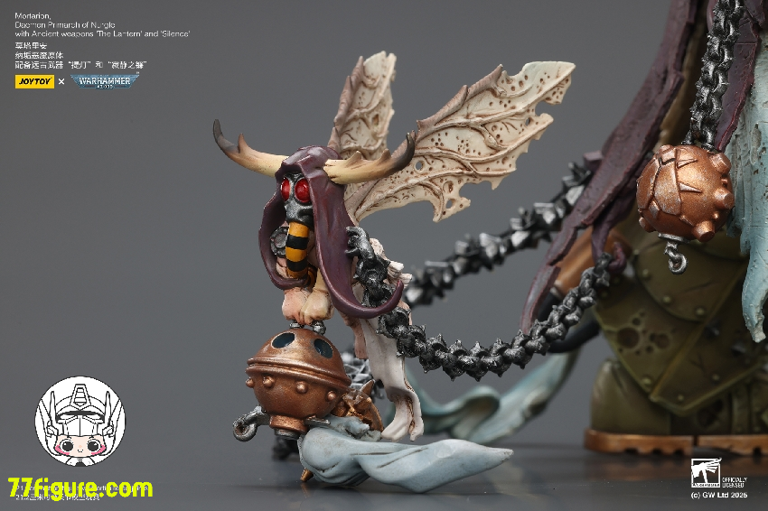 【予約商品】ジョイトイ JoyToy Source 1/18 『ウォーハンマー40K』モータリオン ナーグルのデーモン・プライマーク 古代の武器「ランタン」と「サイレンス」付き 塗装済み可動フィギュア