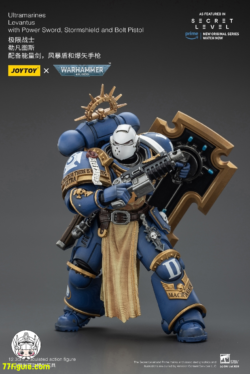 【予約商品】ジョイトイ JoyToy Source 1/18 『ウォーハンマー40K』ウルトラマリーンズ レヴァントゥス パワーソード ストームシールドとボルトピストル付き 塗装済み可動フィギュア