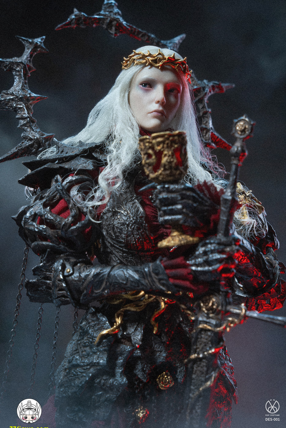 【予約商品】POP COSTUME 1/6 薔薇の騎士 荊棘の王冠 DES-001 塗装済み可動フィギュア