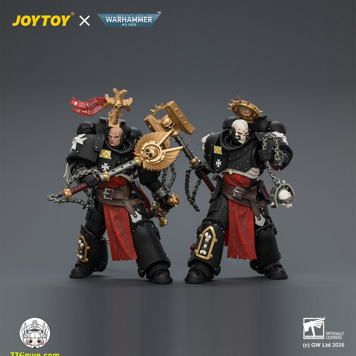【予約商品】ジョイトイ JoyToy Source 1/18『ウォーハンマー40K』ブラックテンプラーズ エクセクレイター1＆2 セット 塗装済み可動フィギュア