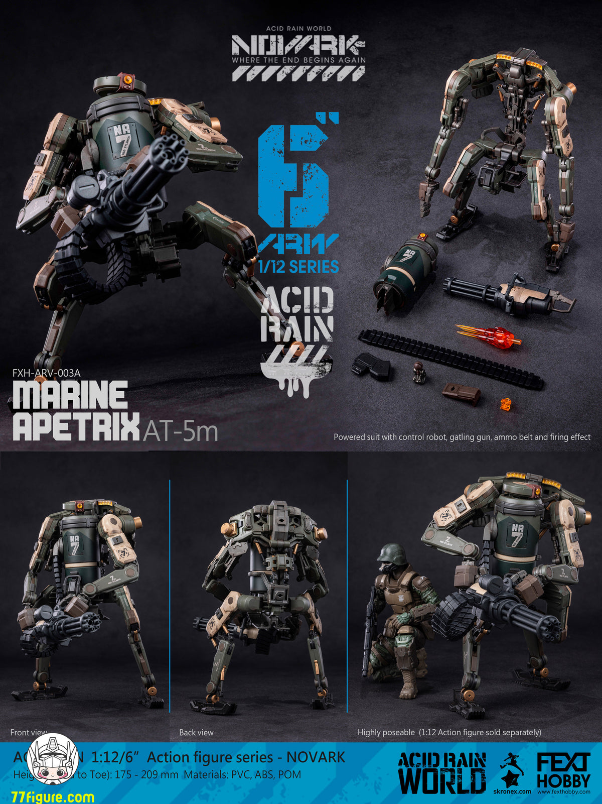 【予約商品】Fext Hobby 1/12 アシッドレイン ノヴァーク マリーン・アペトリクス AT-5m 塗装済み可動フィギュア