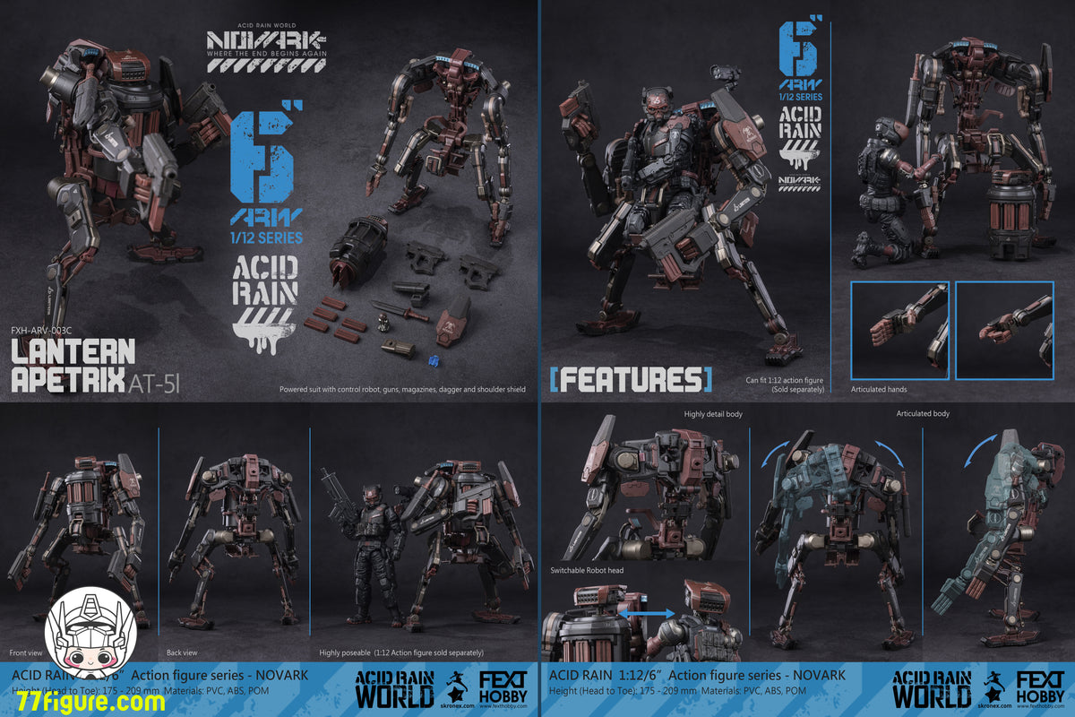 【予約商品】Fext Hobby 1/12 アシッドレイン ノヴァーク ランタン・アペトリクス AT-5l 塗装済み可動フィギュア