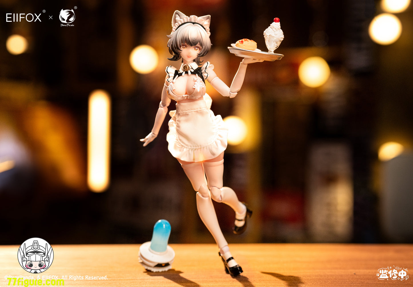 【予約商品】Eiifox x BearPanda 1/12 キャットメイド プディング 豪華版 塗装済み可動フィギュア