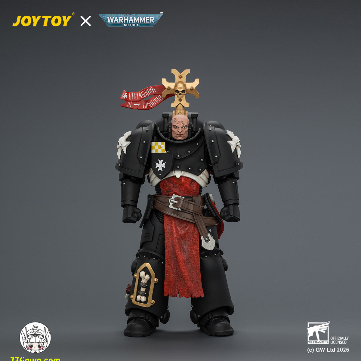 【予約商品】ジョイトイ JoyToy Source 1/18『ウォーハンマー40K』ブラックテンプラーズ エクセクレイター1 クロジウス・アルカヌム＆マスタークラフト・パワーウェポン付き 塗装済み可動フィギュア