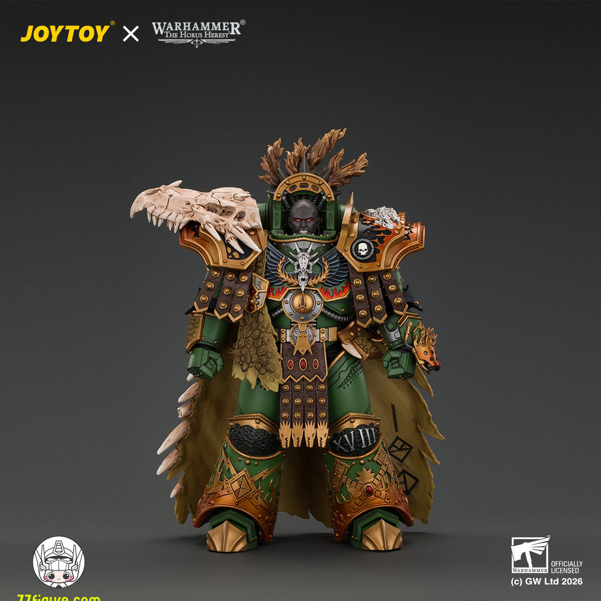 【予約商品】ジョイトイ JoyToy Source 1/18『ウォーハンマー ホルスの異端』サラマンダー ヴァルカン 第18軍団のプライマーク（ドーンブリンガー、ザ・ファーネス・ハート＆ドラゴンズ・ブレス・ガントレット付き）塗装済み可動フィギュア